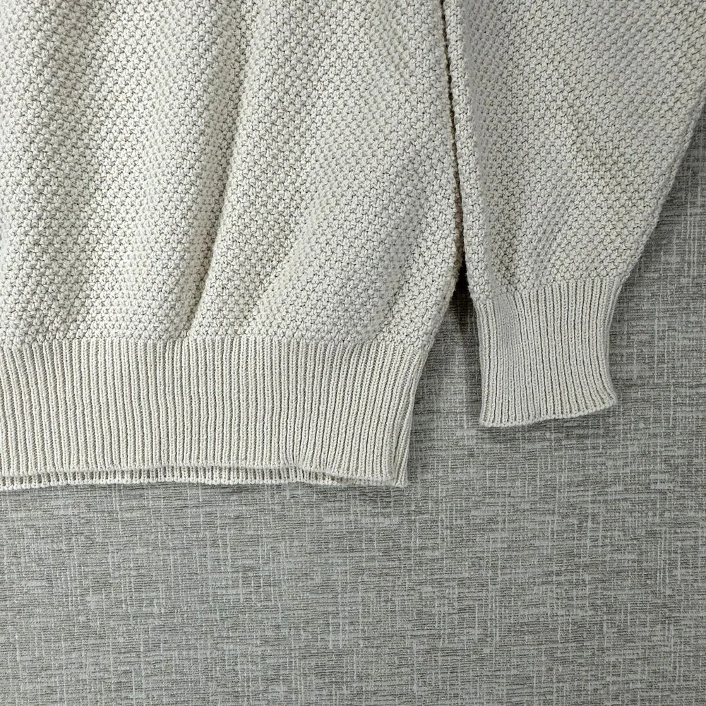 Andrew Rohan‎ Cadillac Sweater Mens Large Cream Crewneck Knit Embroidered 90s